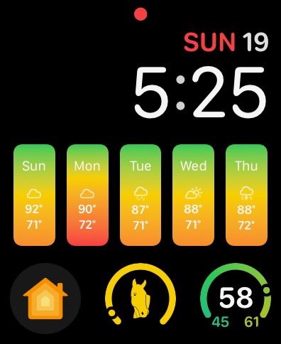 Apple Watch — complications on watch face