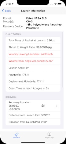 Flight data — top