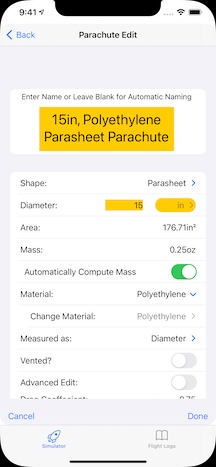 Parachute edit — filled in