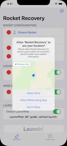 Location permission prompt